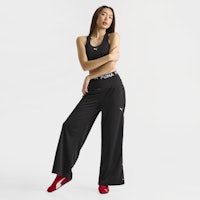 women's puma track pants, black, large